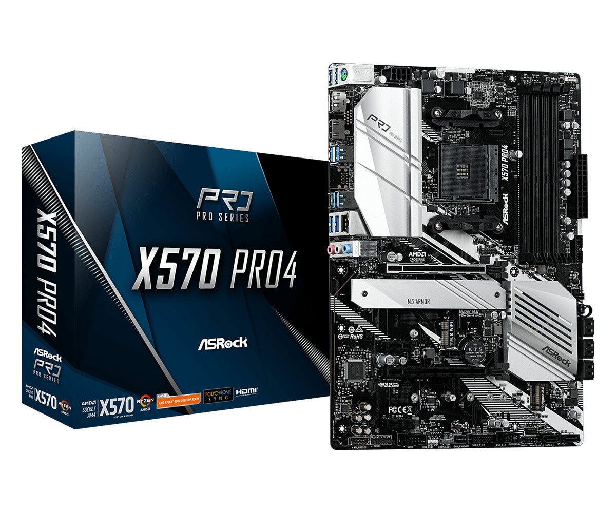 Asrock X570 Pro4 ATX motherboard - AMD X570 Socket AM4