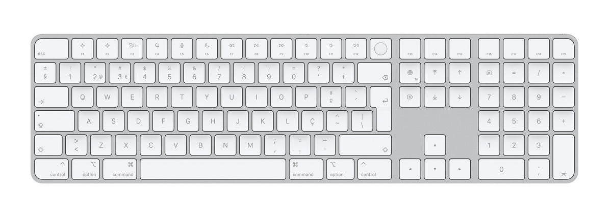 Apple Magic - USB Wired + Bluetooth Keyboard in White (QWERTY Portuguese)