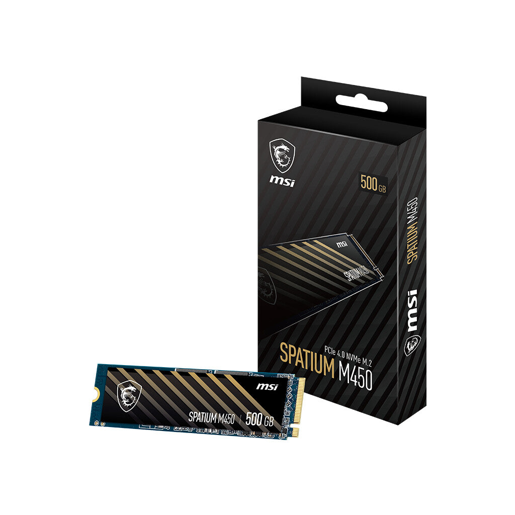 MSI SPATIUM M450 - PCI Express 4.0 3D NAND NVMe M.2 SSD - 500 GB