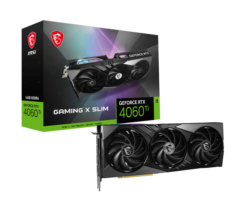 MSI GAMING X SLIM 16G - NVIDIA 16 GB GDDR6 GeForce RTX 4060 Ti graphics card