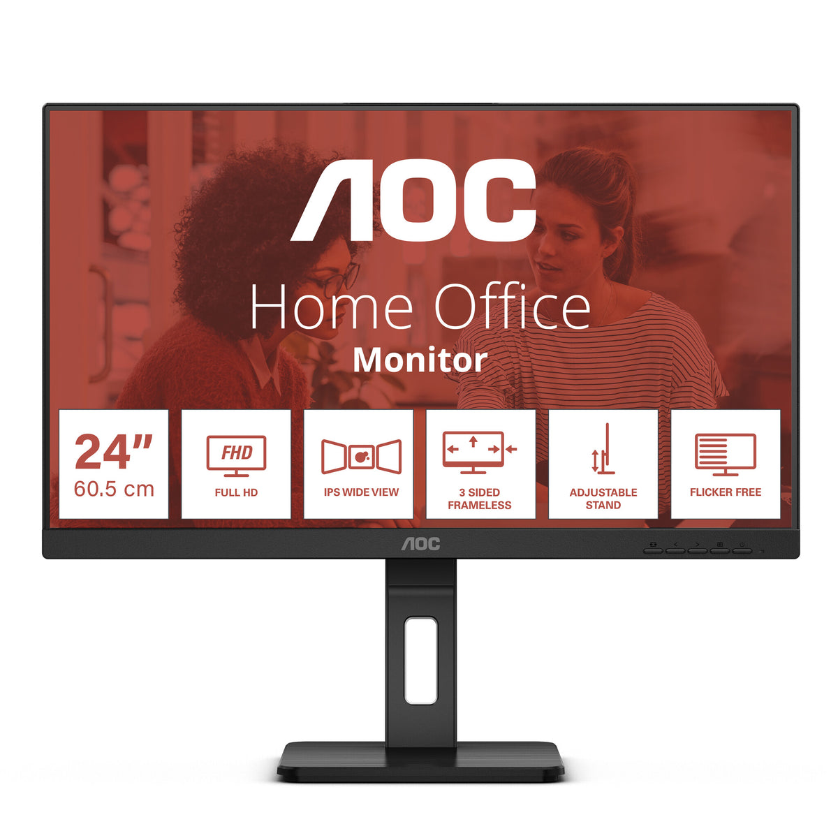 AOC E3 24E3QAF - 60.5 cm (23.8&quot;) - 1920 x 1080 pixels FHD LED Monitor