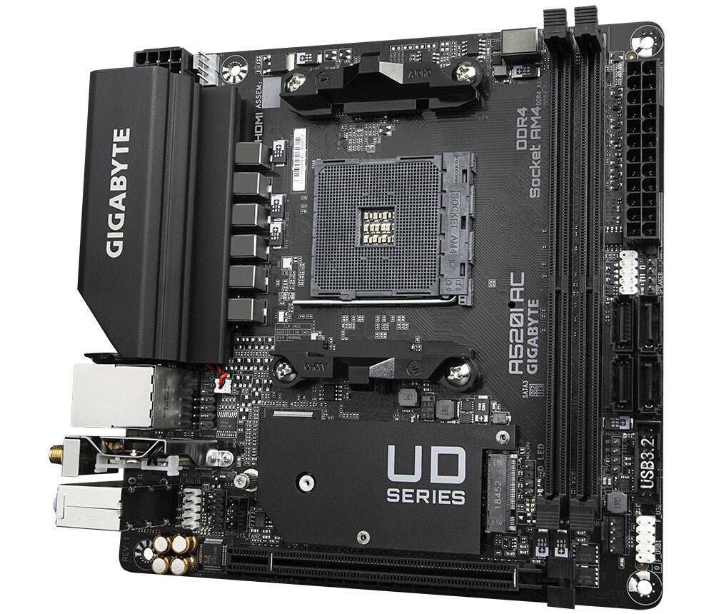 Gigabyte A520I AC mini ITX motherboard - AMD A520 Socket AM4