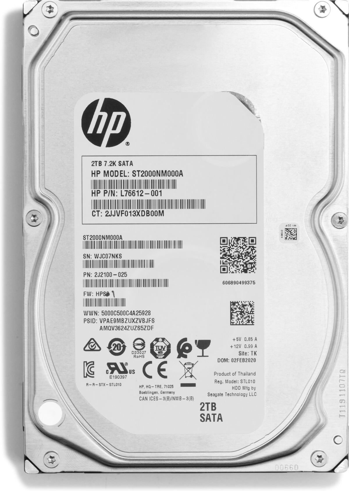 HP 2Z274AA - 7200 RPM Serial ATA 3.5&quot; HDD - 2 TB