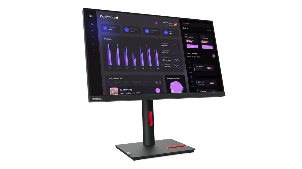 Lenovo ThinkVision T24i-30 60.5 cm (23.8&quot;) 1920 x 1080 pixels Full HD LED Black Monitor