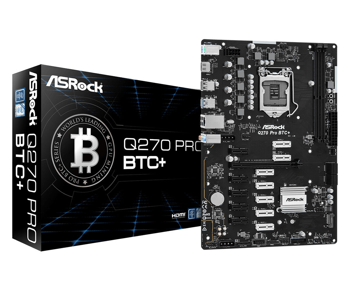 Asrock Q270 Pro BTC+ ATX motherboard - Intel® Q270 LGA 1151