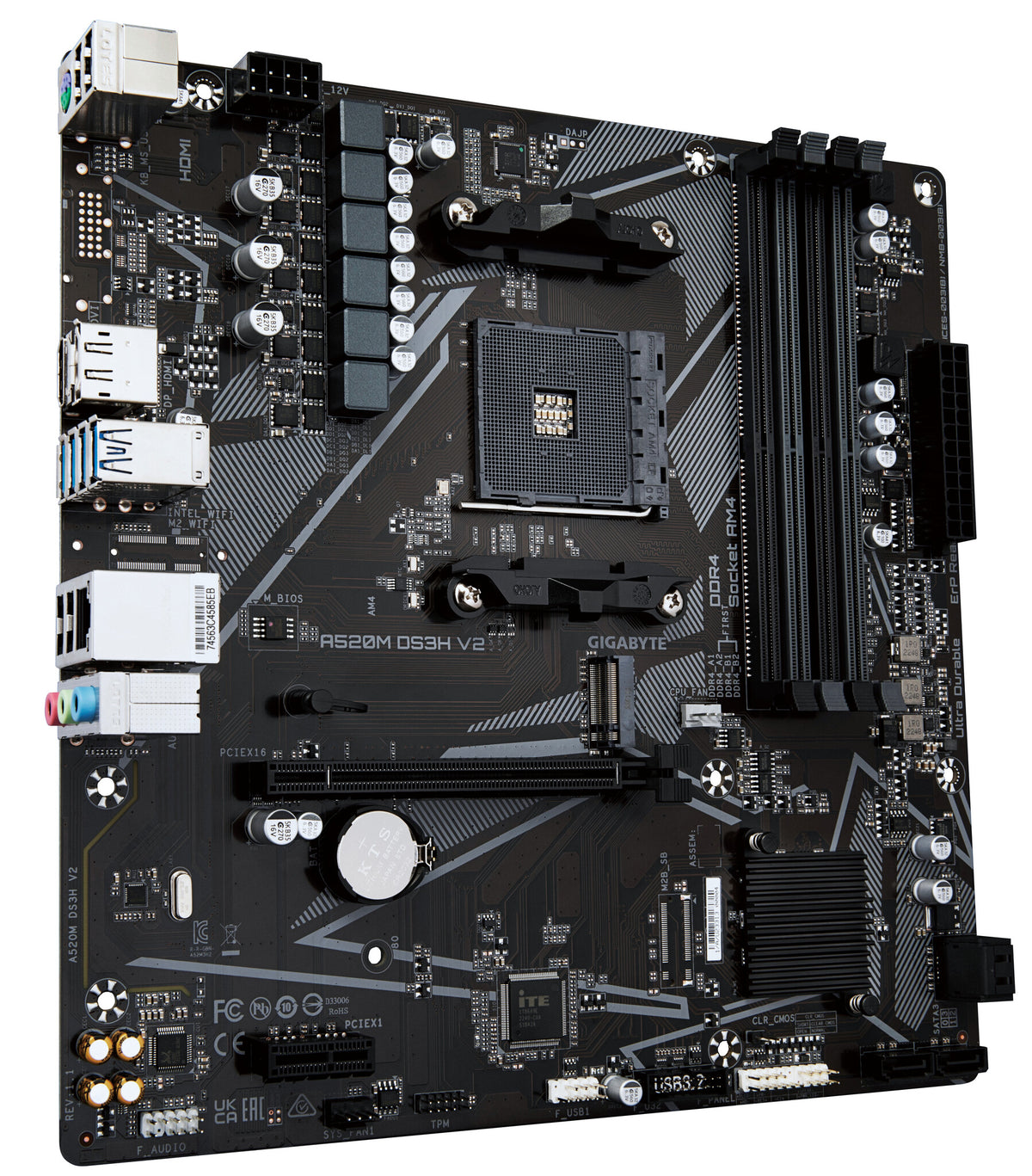 Gigabyte A520M DS3H V2 micro ATX motherboard - AMD A520 Socket AM4