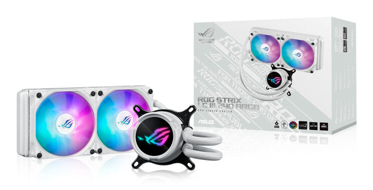 ASUS ROG Strix LC III 240 ARGB - Liquid Processor Cooler in White - 240mm