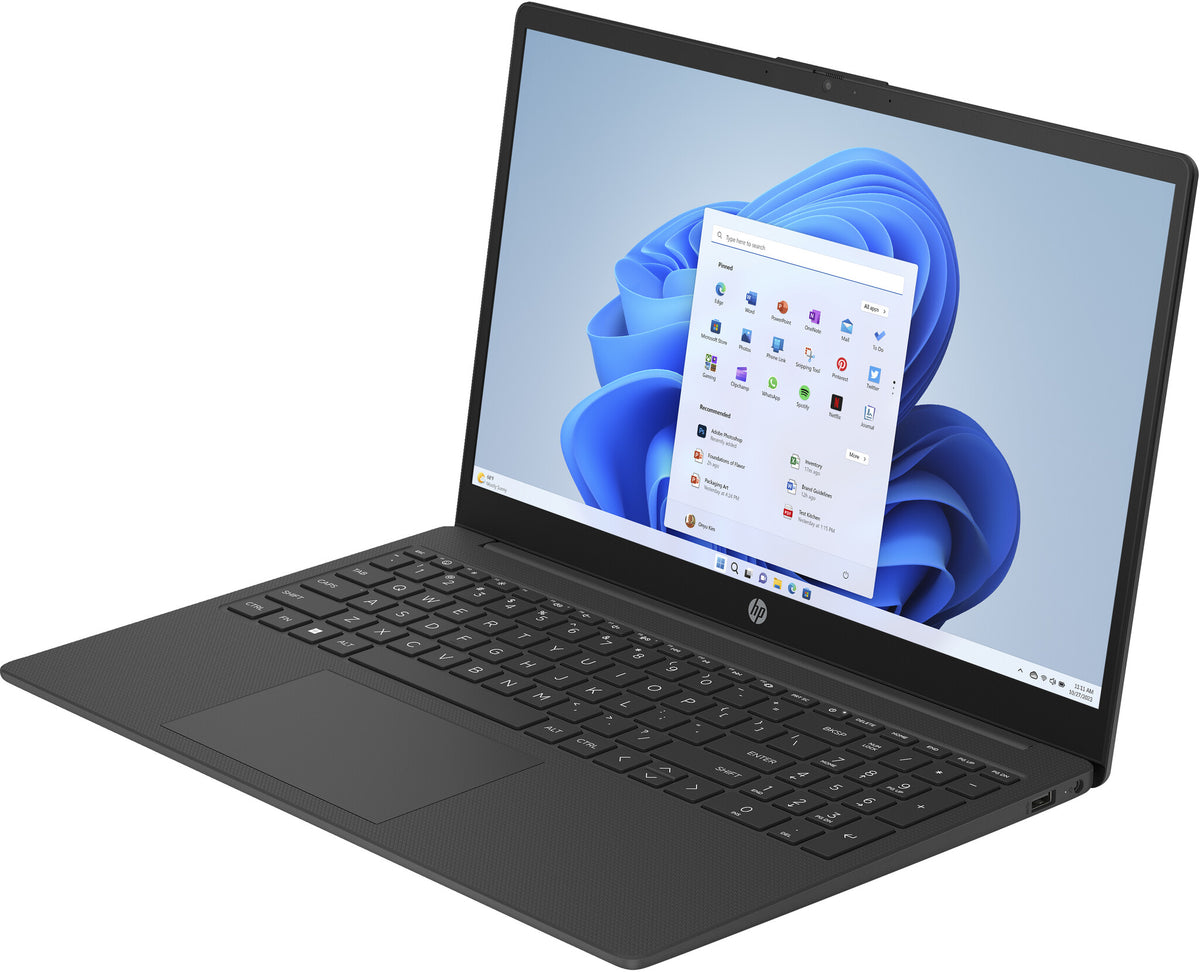 HP 15-FC0017NA Laptop - 39.6 cm (15.6&quot;) - AMD Ryzen™ 5 7520U - 8 GB LPDDR5-SDRAM - 256 GB SSD - Wi-Fi 6 - Windows 11 Home - Black