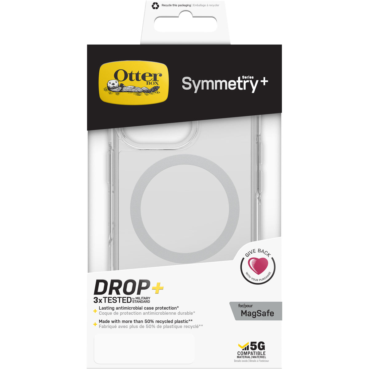 OtterBox Symmetry Plus Clear Series with Magsafe for iPhone 13 Pro in Transparent