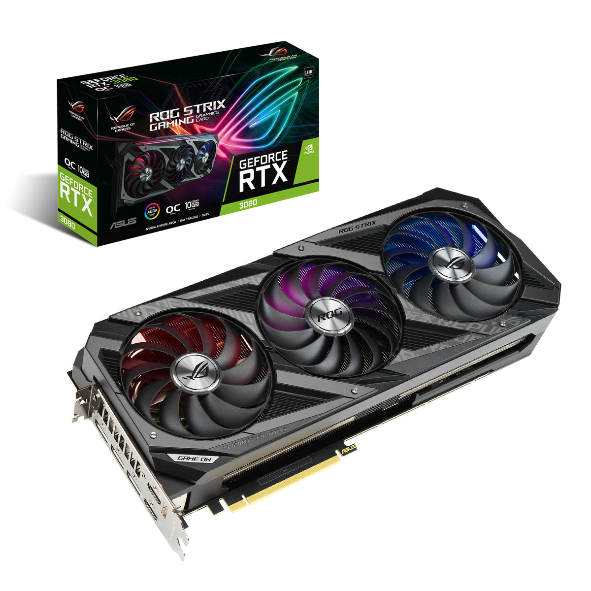 ASUS ROG STRIX V2 OC - NVIDIA 10 GB GDDR6X GeForce RTX 3080 graphics card