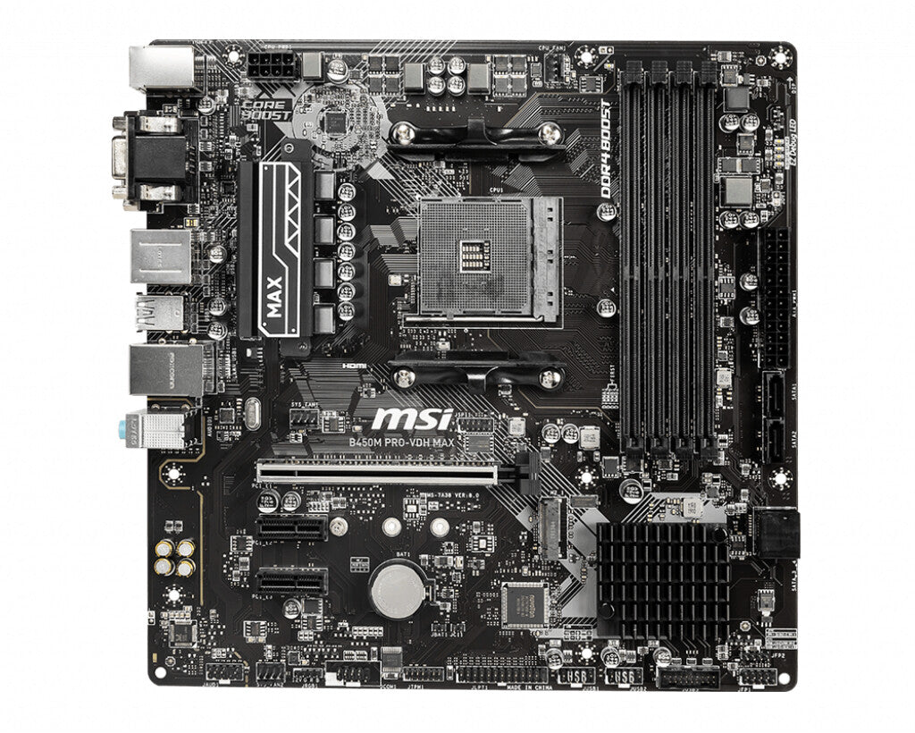 MSI B450M PRO-VDH Max micro ATX motherboard - AMD B450 Socket AM4