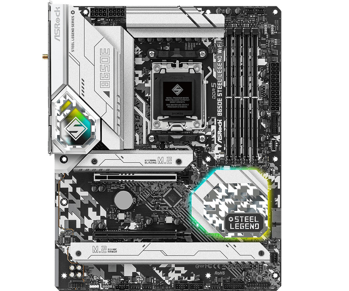 Asrock B650E Steel Legend WiFi ATX motherboard - AMD B650 Socket AM5