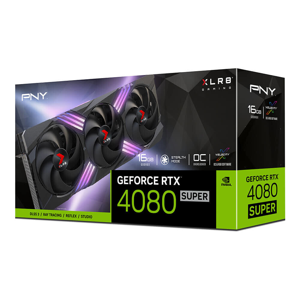 PNY XLR8 ARGB TF VERTO -  NVIDIA 16GB GDDR6X GeForce RTX 4080 SUPER graphics card