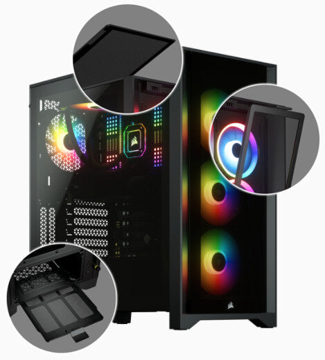 Corsair iCUE 4000X RGB - ATX Mid Tower Case in Black