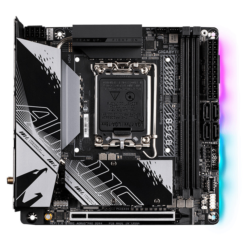 Gigabyte B760I AORUS PRO DDR4 mini ITX motherboard - Intel B760 Express LGA 1700