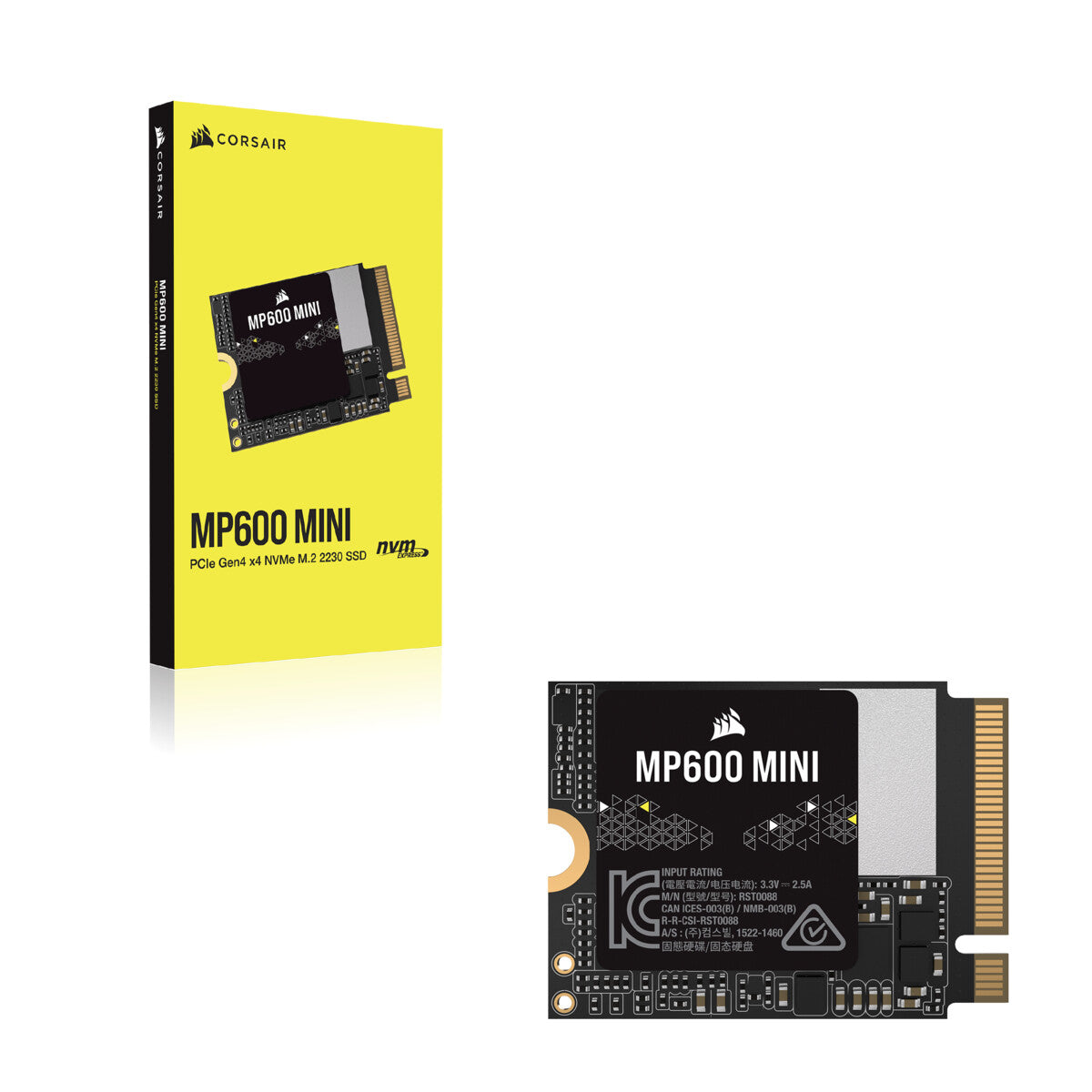 Corsair MP600 Mini - PCI Express 4.0 3D TLC NAND NVMe M.2 SSD - 1 TB