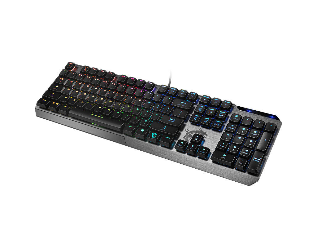 MSI VIGOR GK50 Low Profile - USB Wired RGB Mechanical Gaming Keyboard in Black (QWERTY UK)