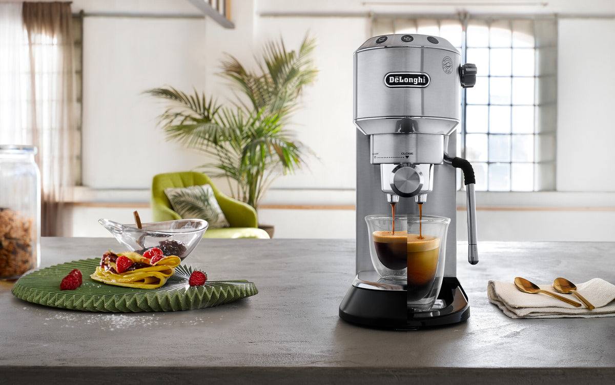 De&#39;Longhi Dedica Arte Metallics - Espresso Coffee Machine in Stainless Steel