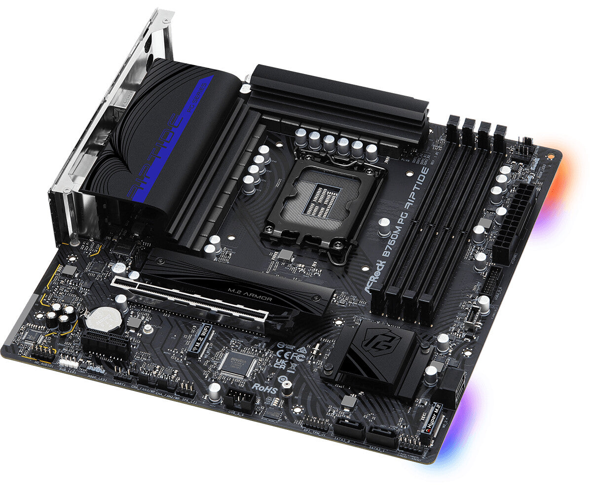 Asrock B760M PG Riptide micro ATX motherboard - Intel B760 LGA 1700