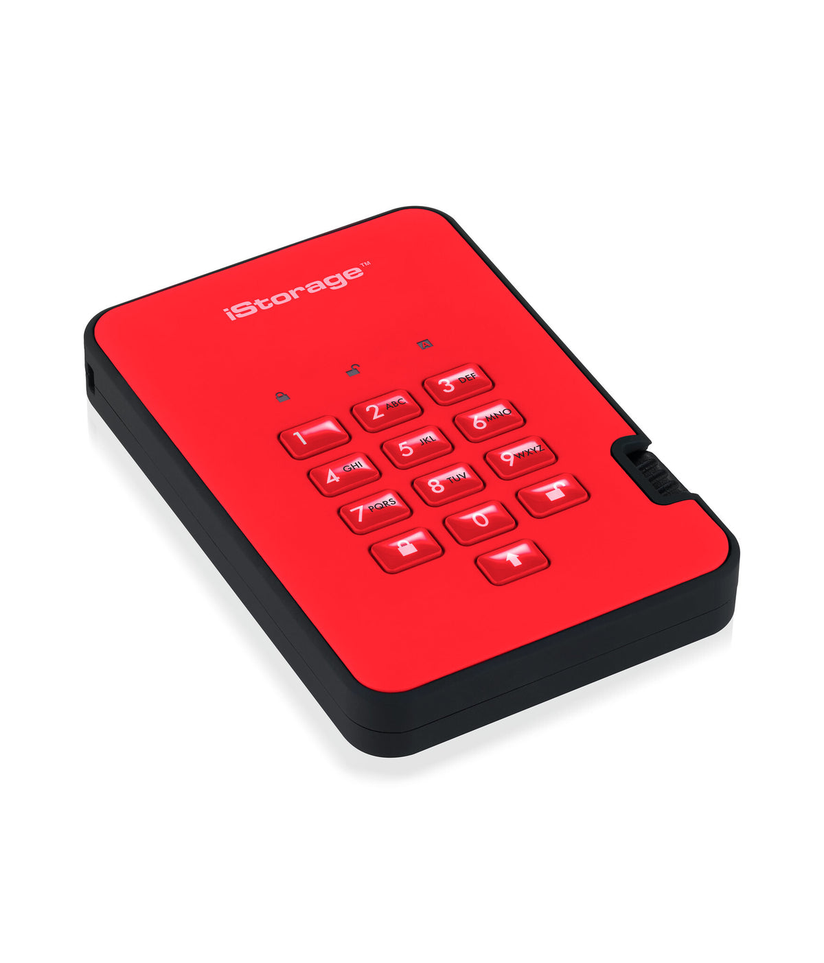 iStorage diskAshur2 - Secure Encrypted External solid state drive in Red - 512 GB