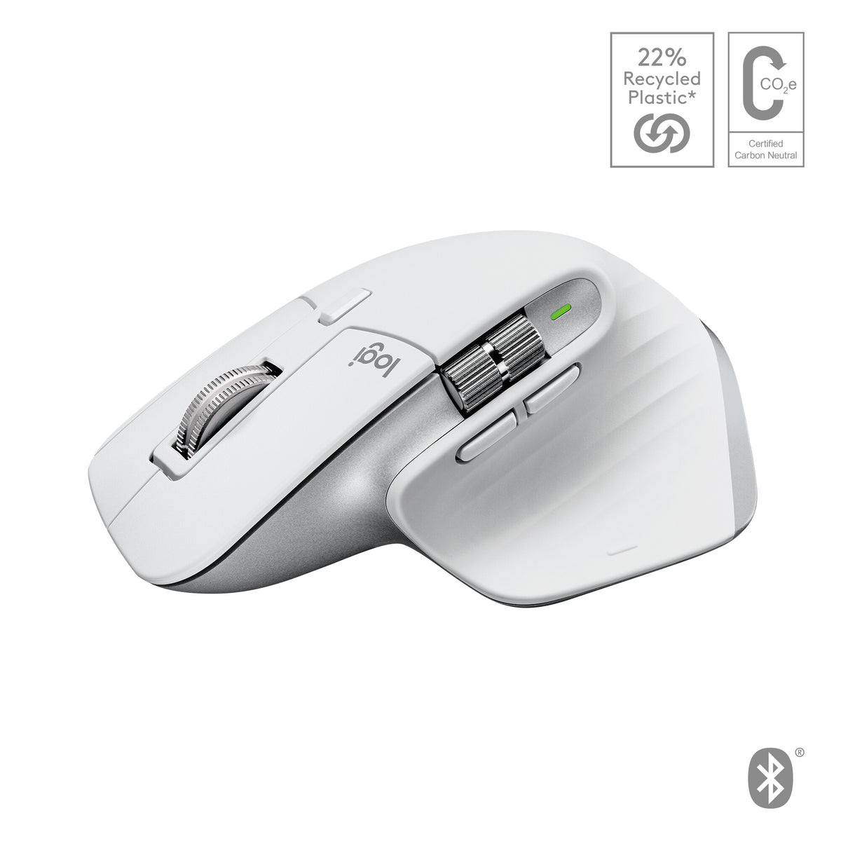 Logitech MX Master 3S - Wireless Bluetooth Mouse in Silver / White for Mac - 8,000 DPI