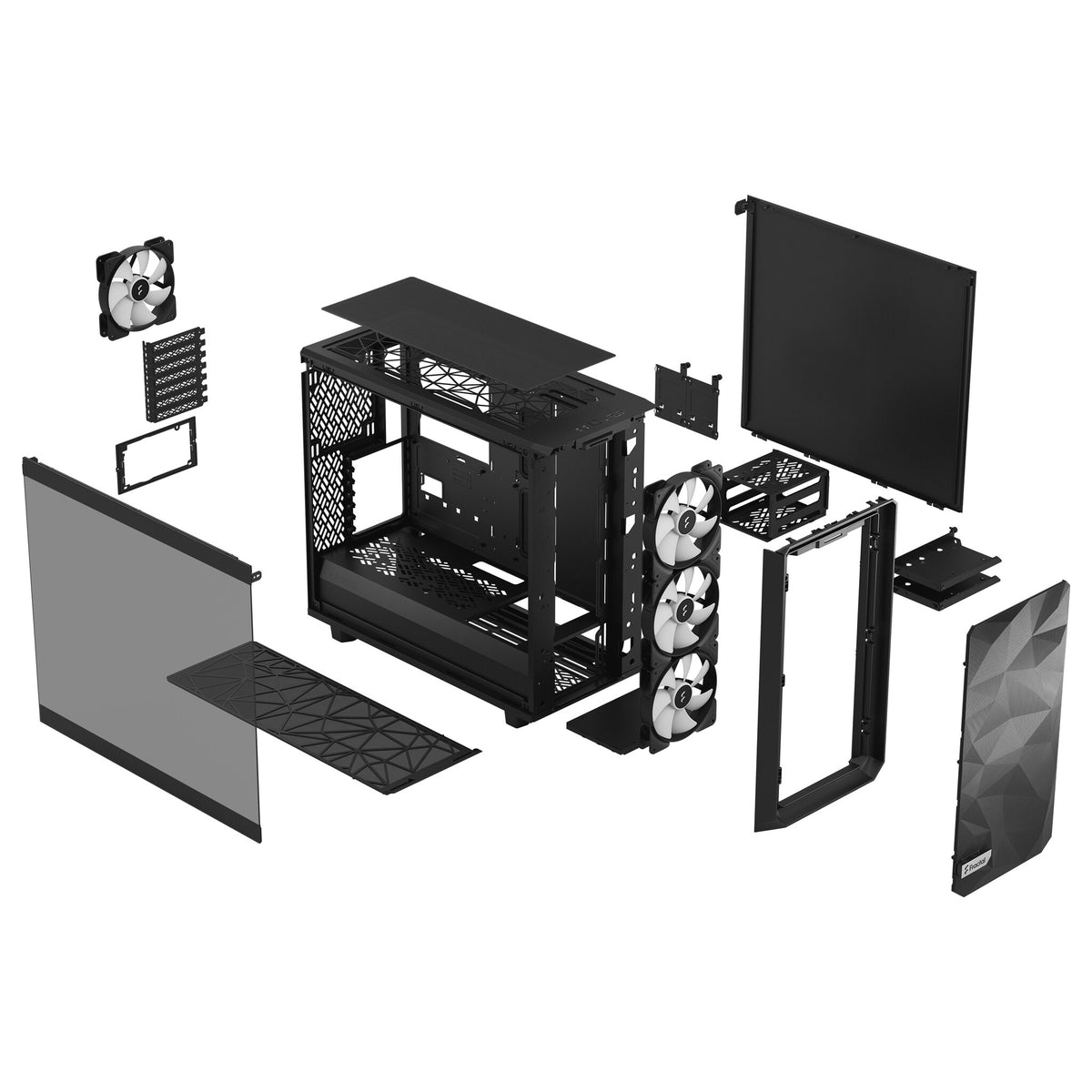 Fractal Design Meshify 2 Lite - ATX Mid Tower Case in Black