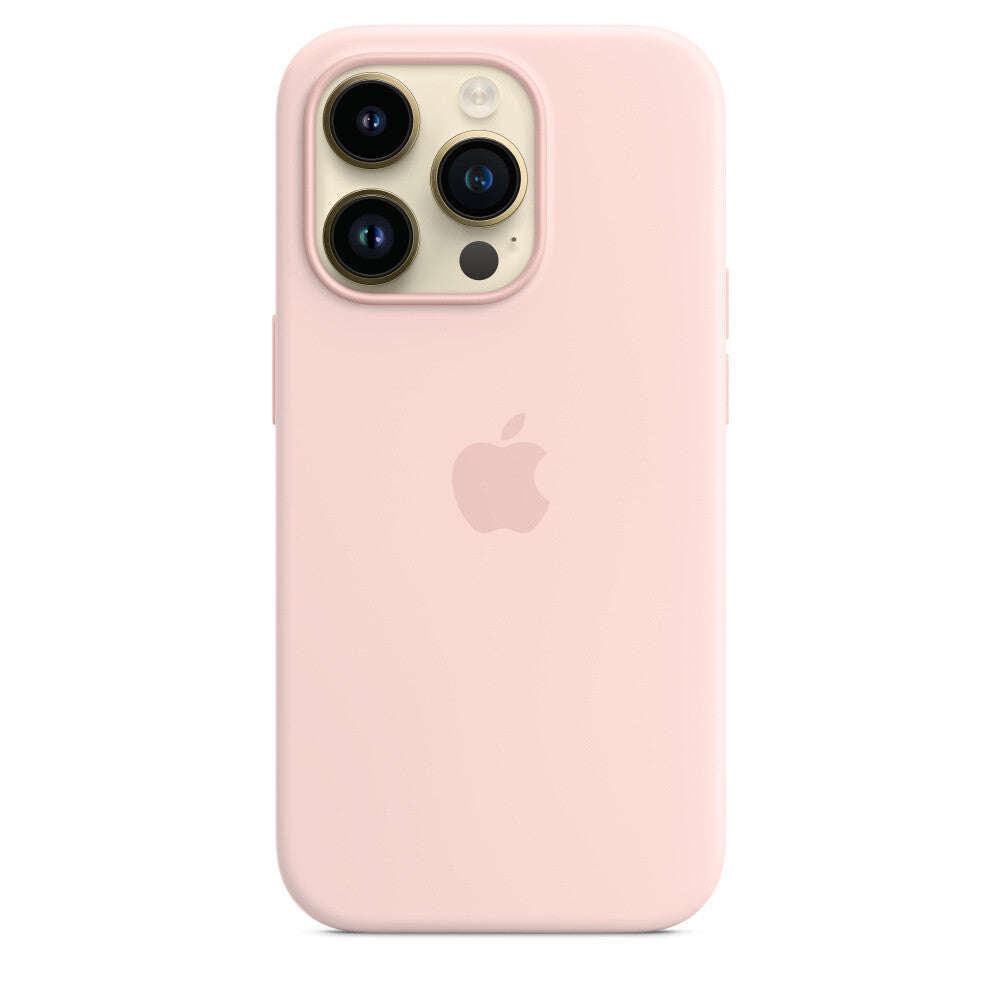 Apple iPhone 14 Pro Silicone Case with MagSafe in Chalk Pink