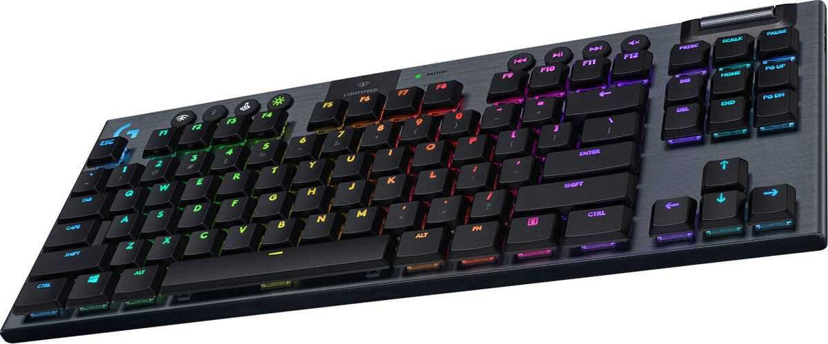 Logitech G - G915 TKL LIGHTSPEED RGB -  RF Wireless + Bluetooth RGB Mechanical Gaming Keyboard in Carbon (QWERTY UK)