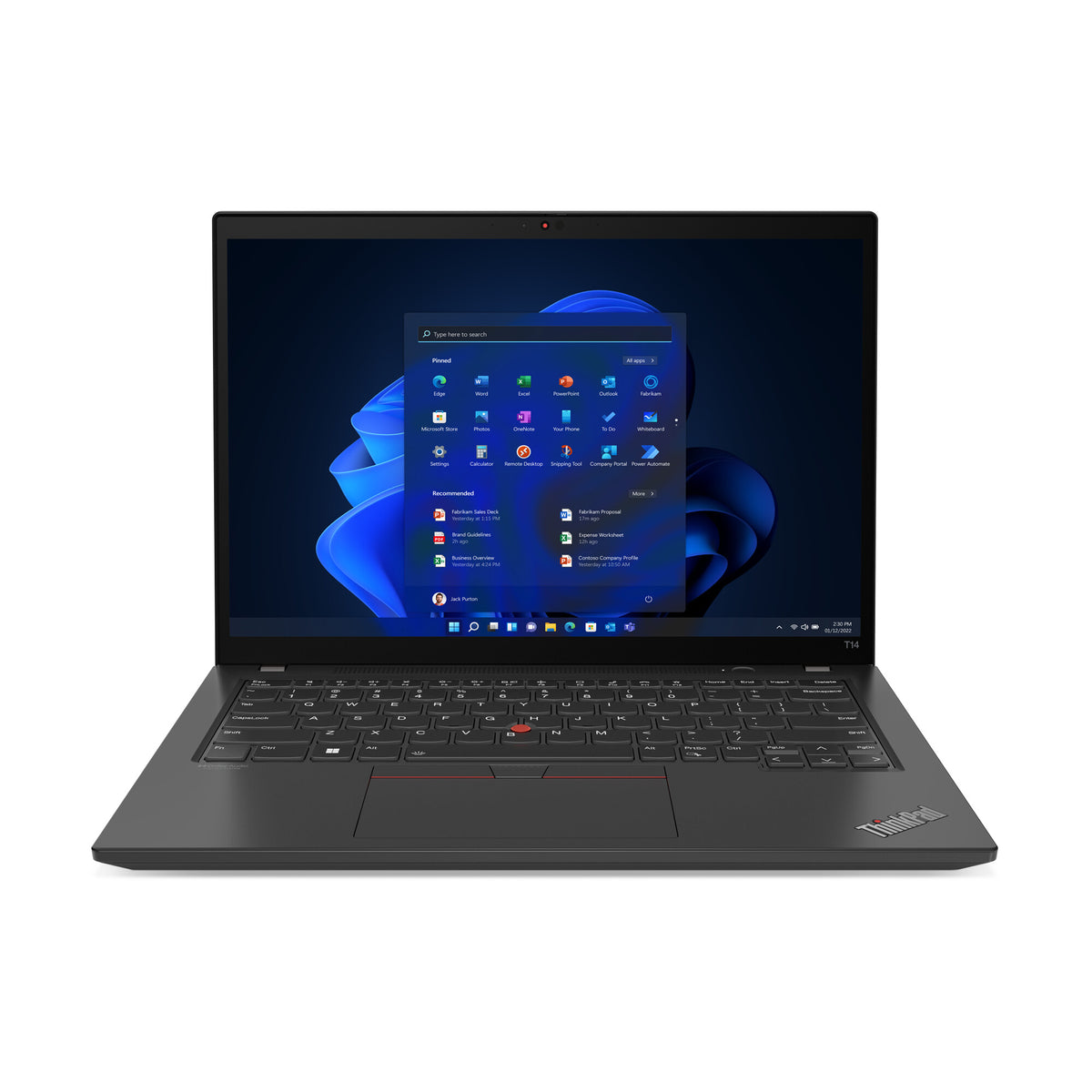 Lenovo ThinkPad T14 Laptop - 35.6 cm (14&quot;) - Intel® Core™ i5-1235U - 8 GB DDR4-SDRAM - 256 GB SSD - Wi-Fi 6E - Windows 11 Pro - Black