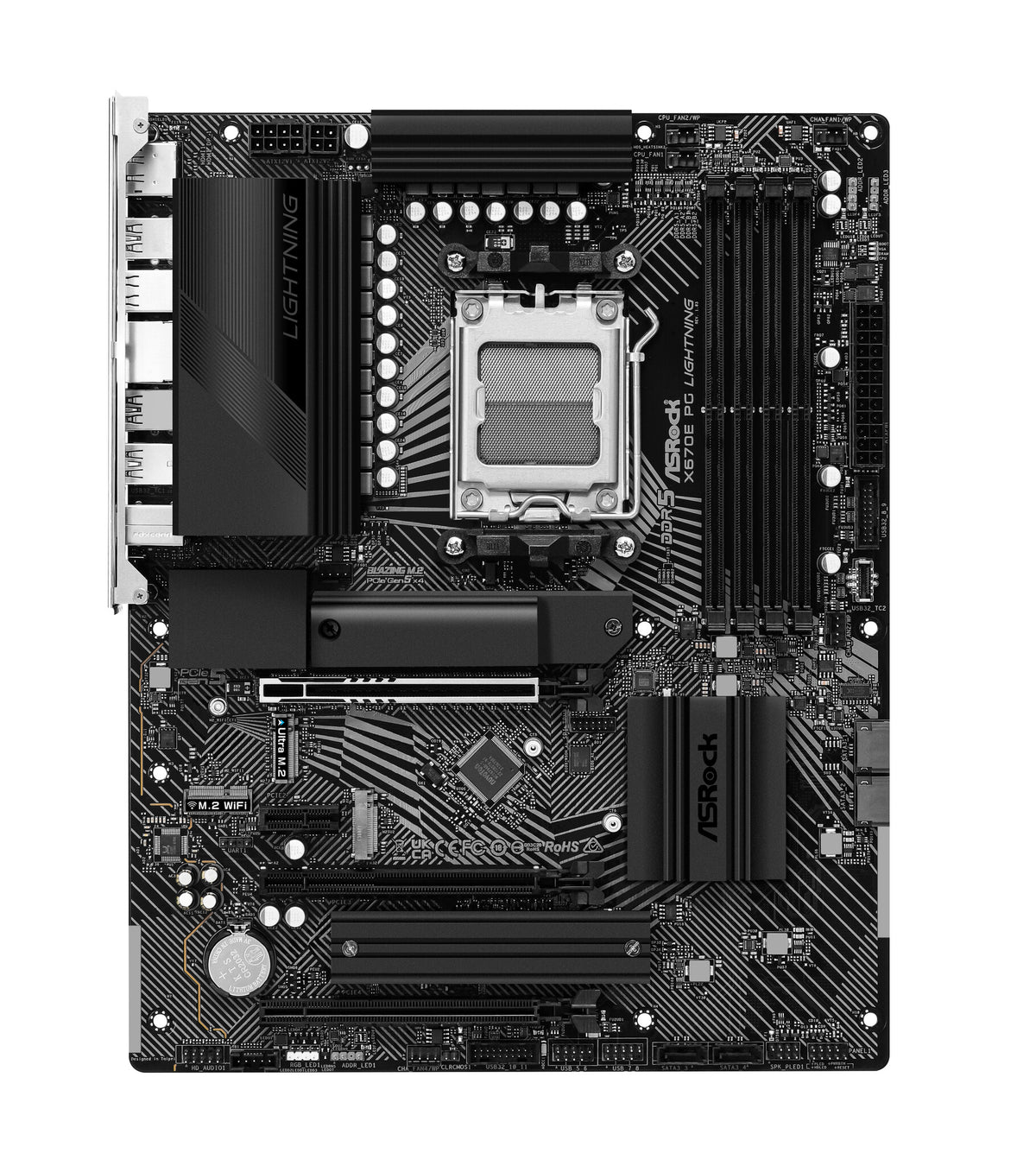 Asrock X670E PG LIGHTNING ATX motherboard - AMD X670 Socket AM5