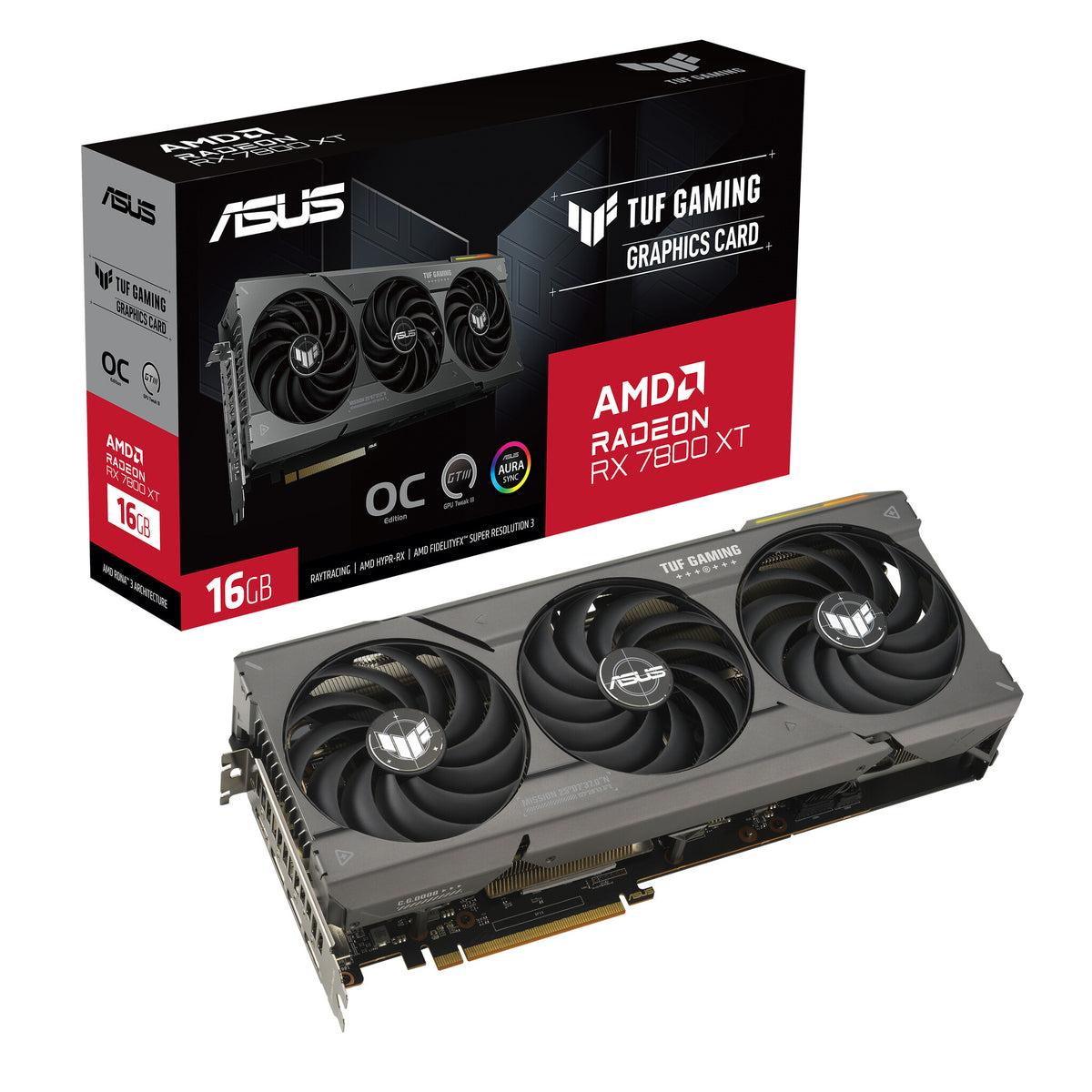 ASUS TUF Gaming - AMD 16 GB GDDR6 Radeon RX 7800 XT graphics card