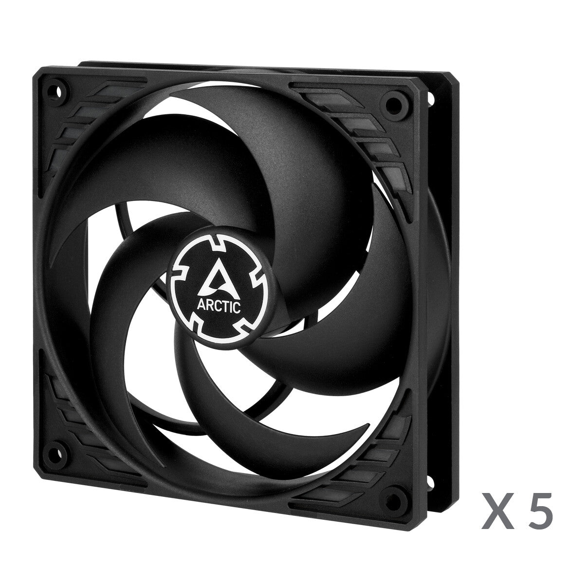 ARCTIC P12 PWM PST - Computer Case Fan in Black - 120mm (Pack of 5)