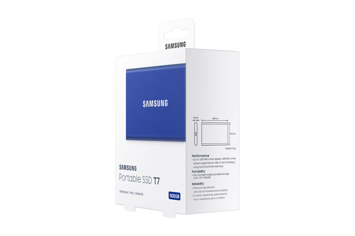 Samsung Portable SSD T7 in Blue - 500 GB