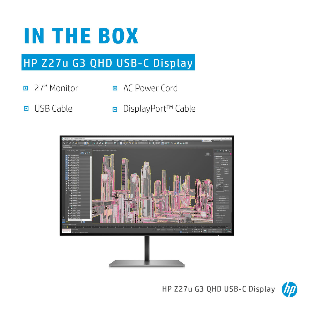 HP Z27U G3 - 68.6 cm (27&quot;) - 2560 x 1440 pixels 2K Ultra HD LED Monitor