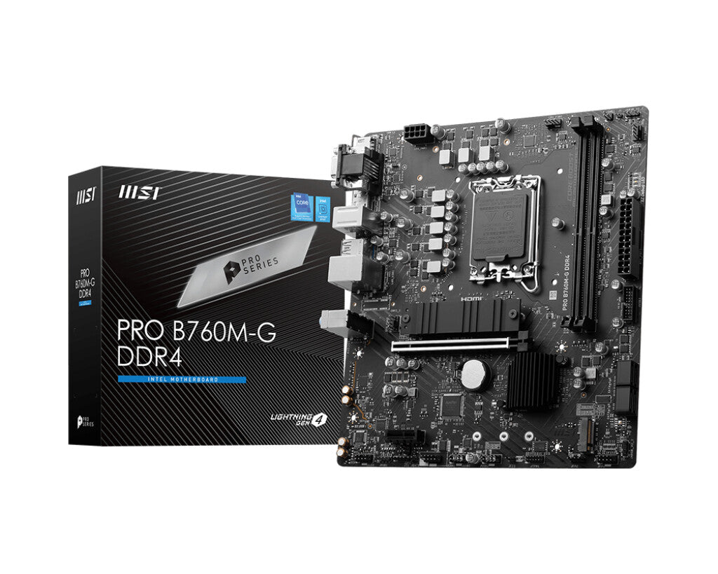 MSI PRO B760M-G DDR4 micro ATX motherboard - Intel B760 LGA 1700