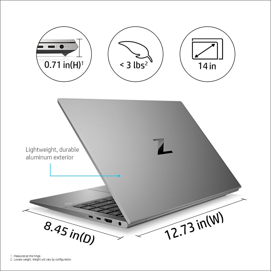 HP ZBook Firefly 14 G8 Laptop - 35.6 cm (14&quot;) - Intel® Core™ i7-1165G7 - 16 GB DDR4-SDRAM - 512 GB SSD - NVIDIA Quadro T500 - Wi-Fi 6 - Windows 11 Pro - Grey