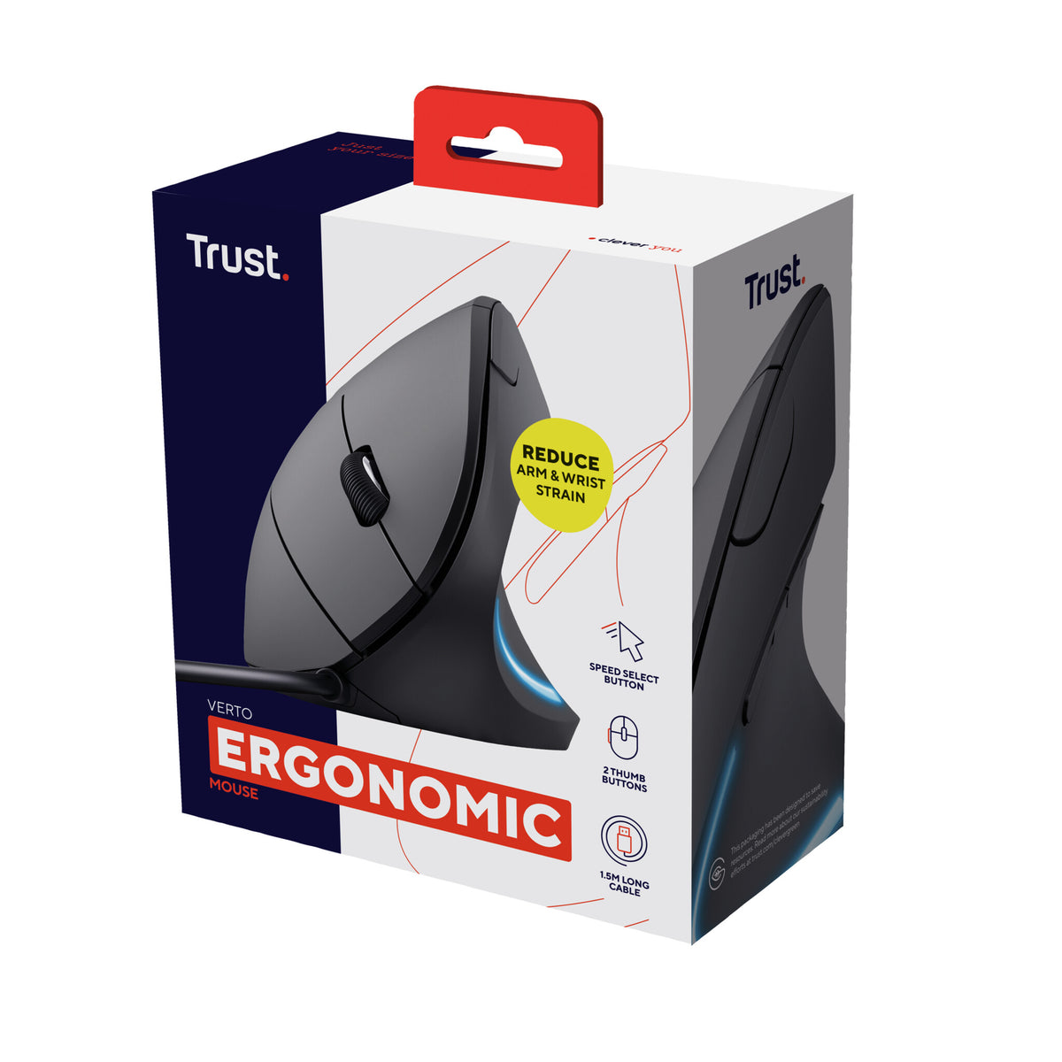 Trust Verto mouse Right-hand USB Type-A Optical 1600 DPI