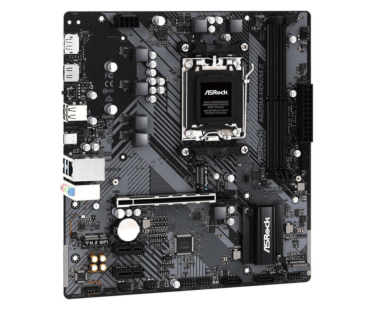 Asrock A620M-HDV/M.2 micro ATX motherboard - AMD A620 Socket AM5