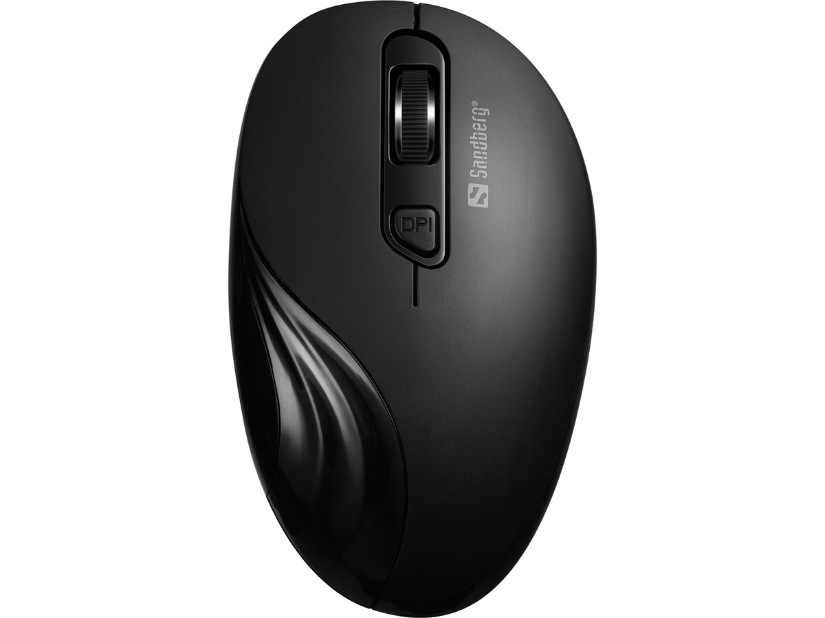 Sandberg - RF Wireless Mouse in Black - 1,600 DPI