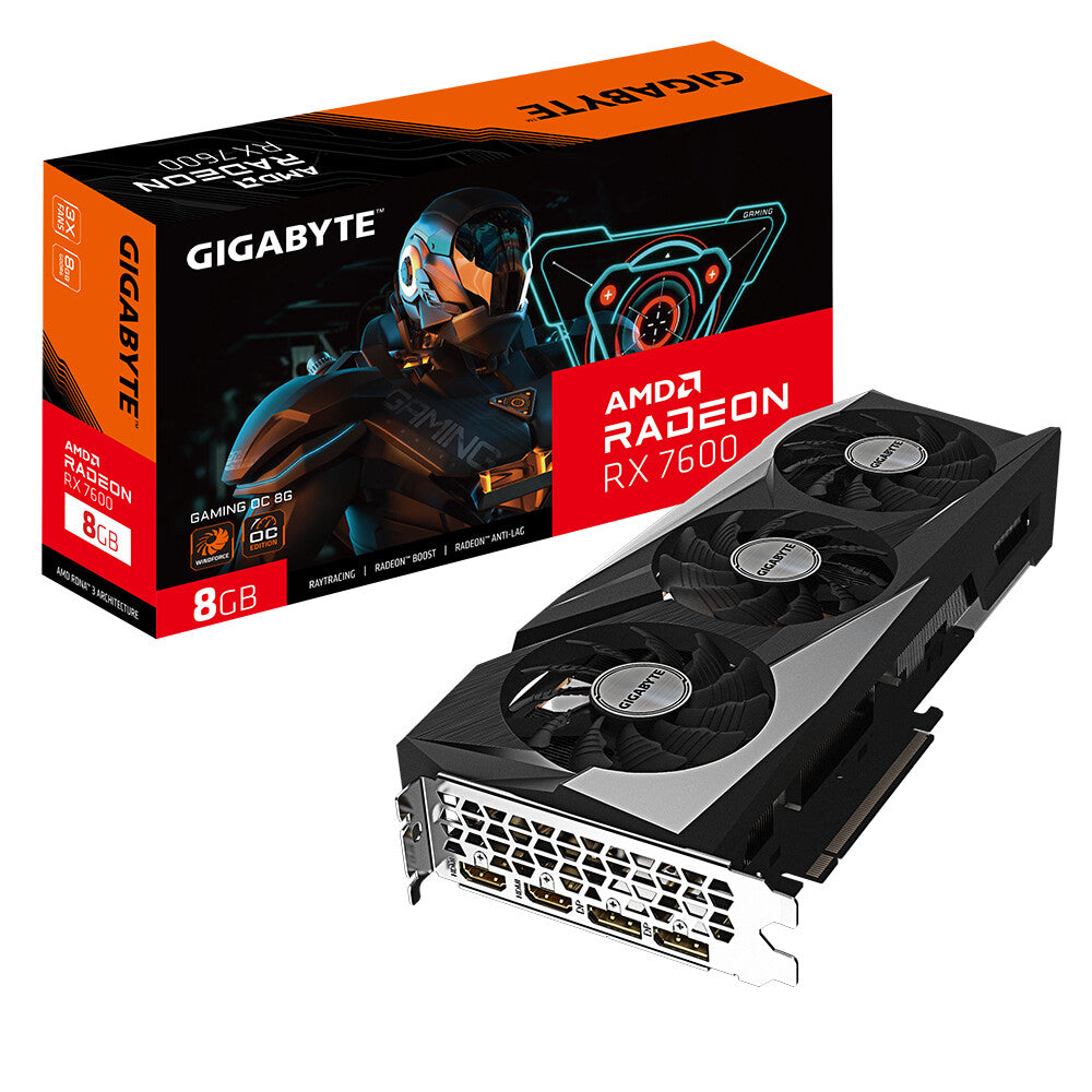 GIGABYTE GAMING OC - AMD 8 GB GDDR6 Radeon RX 7600 graphics card