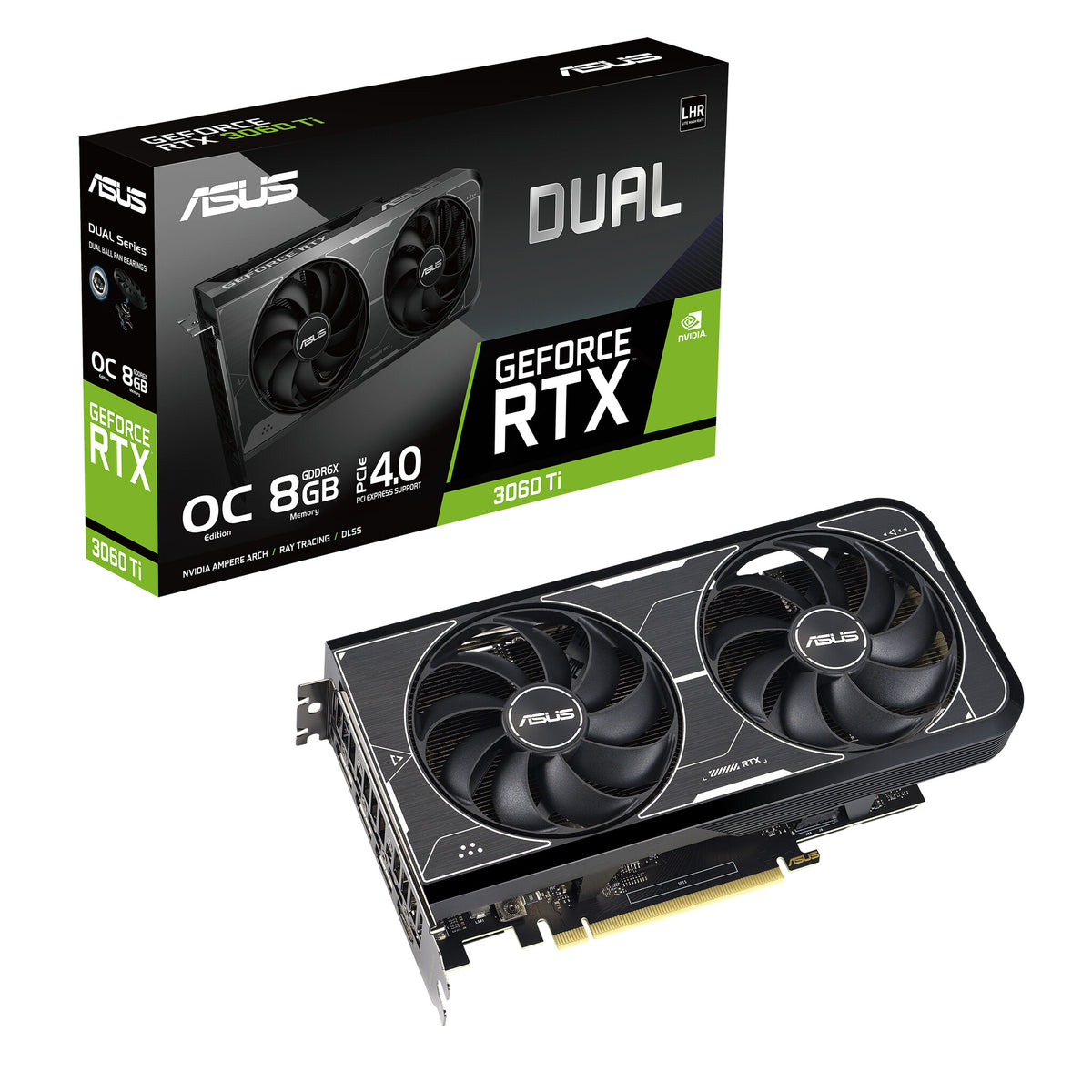 ASUS Dual OC - NVIDIA 8 GB GDDR6X GeForce RTX 3060 Ti graphics card