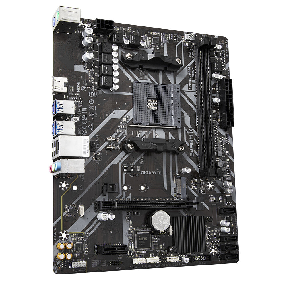 Gigabyte B450M K (rev. 1.0) micro ATX motherboard - AMD B450 Socket AM4