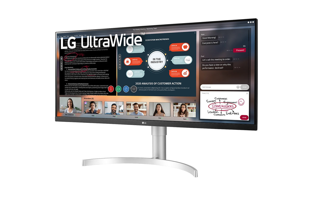 LG 34WN650-W - 86.4 cm (34&quot;) - 2560 x 1080 pixels UltraWide FHD LED Monitor