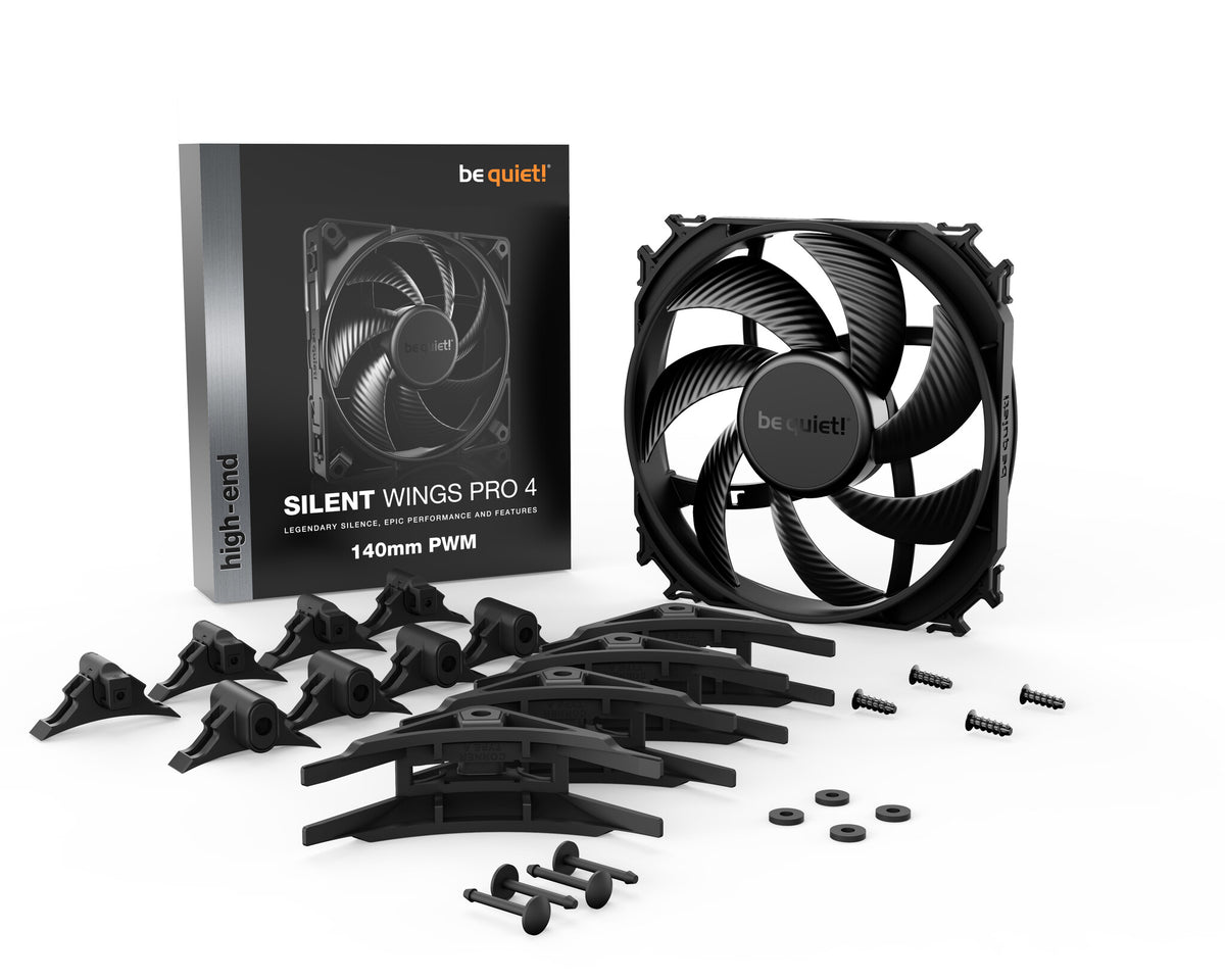 be quiet! SILENT WINGS PRO 4 - Computer Case Fan in Black - 140mm