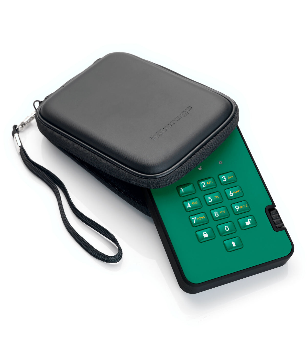 iStorage diskAshur2 - Secure Encrypted External solid state drive in Green - 4 TB