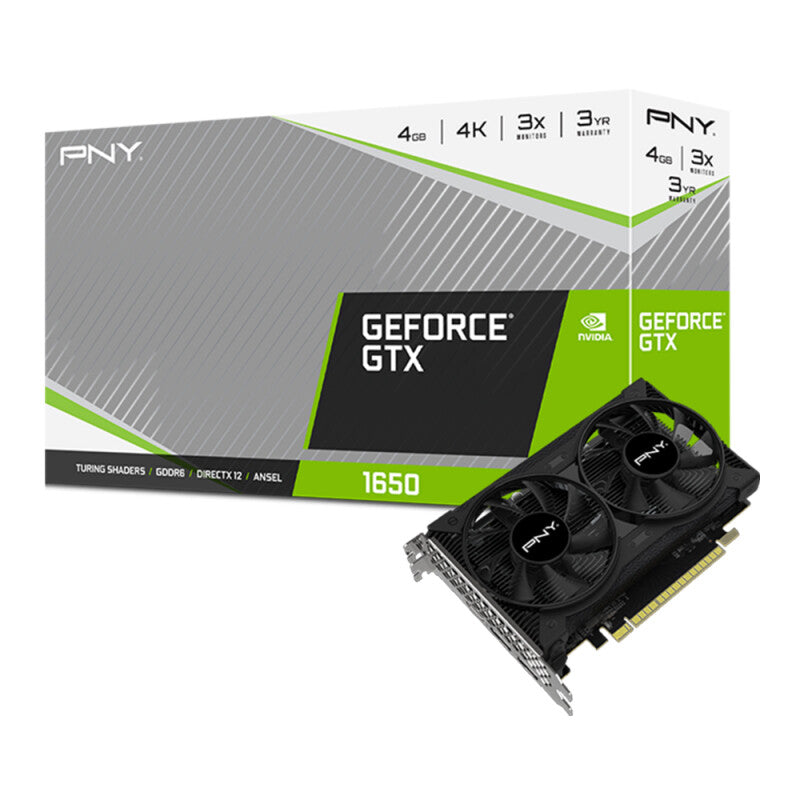 PNY Dual Fan -  NVIDIA 4 GB GDDR6 GeForce GTX 1650 graphics card