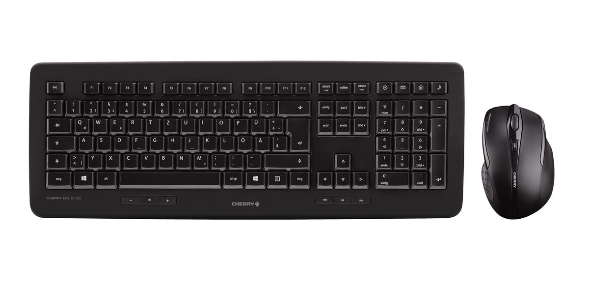 CHERRY DW 5100 keyboard Mouse included RF Wireless QWERTZ German Black