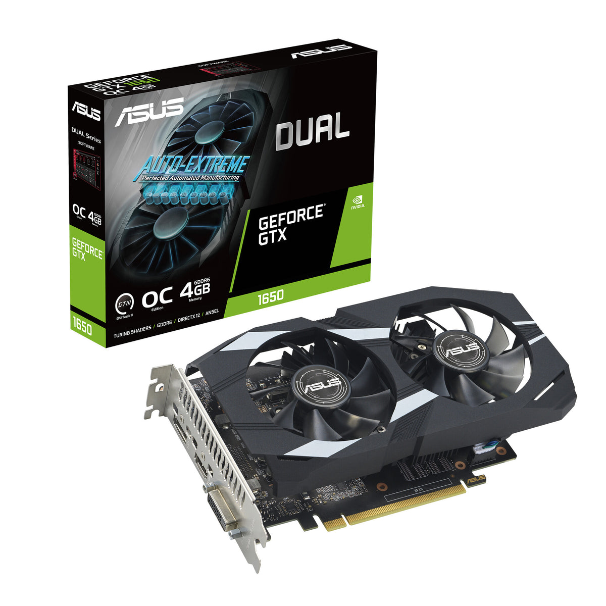 ASUS Dual OC - NVIDIA 4 GB GDDR6 GeForce GTX 1650 graphics card