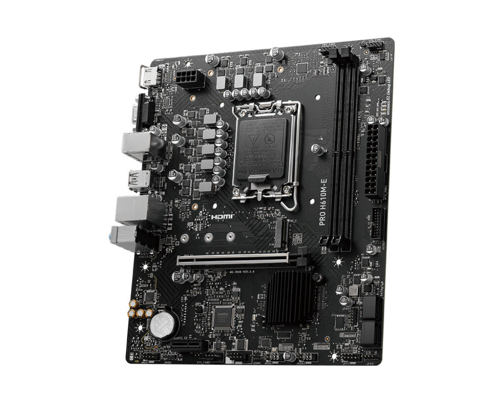 MSI PRO H610M-E micro ATX motherboard - Intel H610 LGA 1700