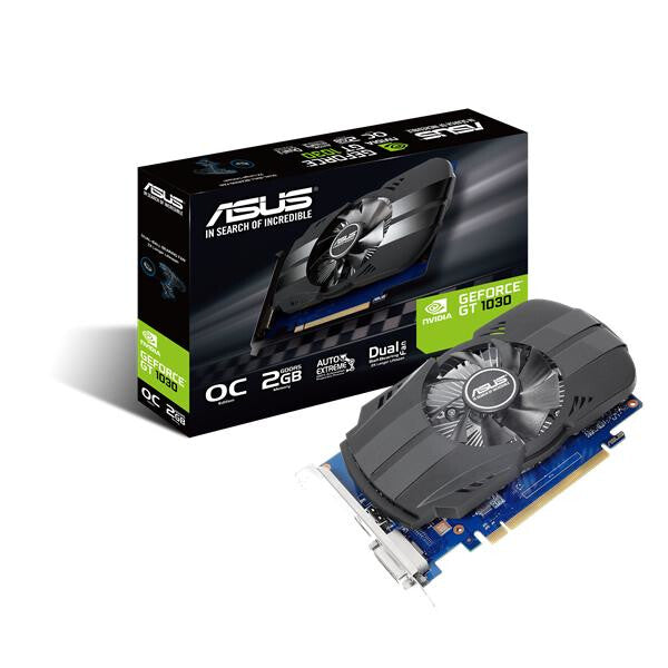 ASUS PH-GT1030-O2G - NVIDIA 2 GB GDDR5 GeForce GT 1030 graphics card